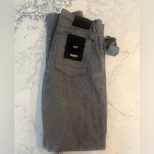 New Hudson Blake Slim Straight Black Pants 5 Pockets Men's Size 33X33 Stretch